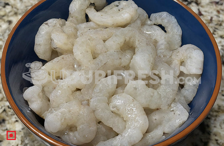 Fresh Peeled Small White Prawns, 500 g