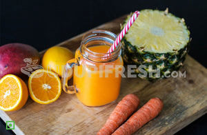 Juice Carrot Orange Pineapple Mango Smoothie, 500 ML