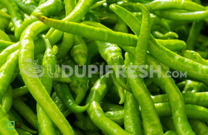 Chilli - Green Long, Medium/ಮೆಣಸಿನಕಾಯಿ - ಹಸಿರು ,  100 g (5560289656996)