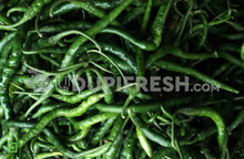 Load image into Gallery viewer, Chilli - Green Long, Medium/ಮೆಣಸಿನಕಾಯಿ - ಹಸಿರು ,  100 g (5560289656996)
