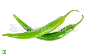 Chilli - Green Long, Medium/ಮೆಣಸಿನಕಾಯಿ - ಹಸಿರು ,  100 g (5560289656996)